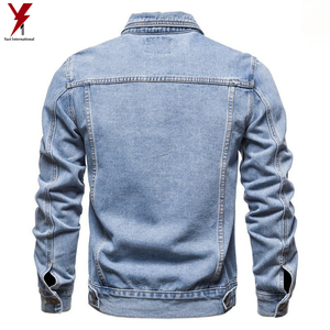 Veste en jean denim OEM pour hommes, vêtements décontractés, veste d'automne, manteau boutonné en jean, veste en jean oversize pour hommes - Product Image 2
