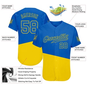 Maillot de baseball Vêtements de sport personnalisés pour hommes Maillot de baseball personnalisable en tissu polyester respirant - Product Image 2