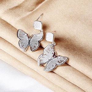 Butterfly Shaped 925 <b>Sterling</b> <b>Silver</b> Drop Earring for Her Designer <b>Silver</b> Earring Jewelry for Her Wholesaler Manufacturer - Product Image 4