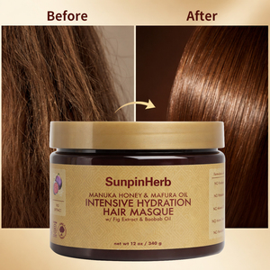 Masque capillaire revitalisant professionnel pour cheveux bouclés naturels tressés, au miel de Manuka et au beurre de karité - Product Image 5