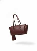 Sac fourre-tout élégant en cuir véritable marron vintage pour femme, minimaliste, avec fermeture éclair, résistant à l'eau, 7 pouces, pour le travail et les voyages