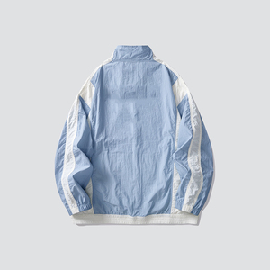High Quality Wholesale Custom Contrast Paneled Track <b>Jacket</b> Men's Summer New <b>Lightly</b> Simple Men's <b>Jacket</b> - Product Image 3