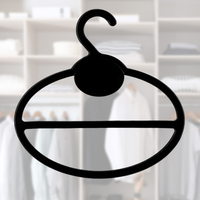 Nouvelle vente en gros d'usine de mini cintres ronds pour hijab avec logo