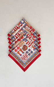 Servilletas modernas con estampado de bloques de algodón, hecha a mano Decoración de mesa, mezcla y combina con servilletas de cocina y comedor lavadas - Product Image 2