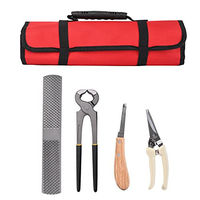 Kit d'outils de fermeur équin OEM personnalisé et réutilisable, ensemble professionnel d'instruments pour l'entretien des sabots de cheval avec cisaille, couteau, coupe-ongles et râpe
