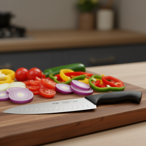 Cuchillo Santoku (18 cm) de Acero Inoxidable con Acabado Negro y Cromado, Modelo 315218 - Product Image 3