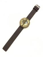 Steampunk boussole cadran avec étui en cuir en laiton Durable Vintage Design aventure Camping garçons d'honneur cadeau compagnon pointeur affichage