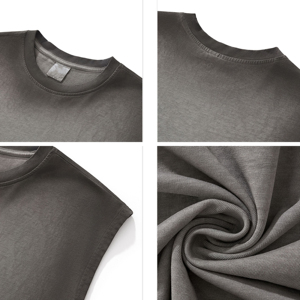 Nouvelle Collection – Débardeurs Homme Oversize Effet Délavé Personnalisables avec Logo – Respirants, Décontractés, Sportifs, Vintage, Unisexe, Sans Manches - Product Image 4