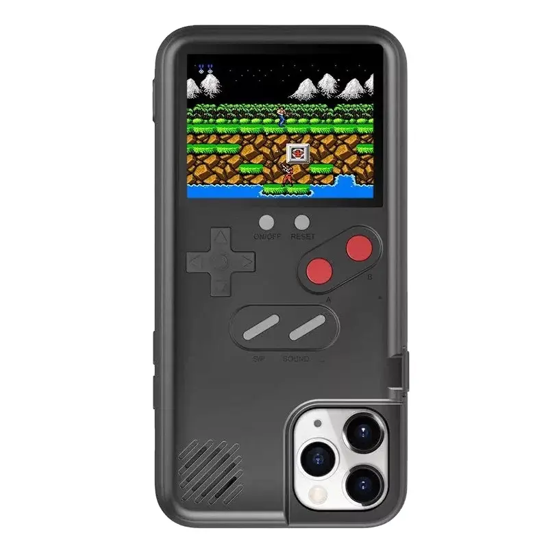 Casing ponsel Retro 3D Gameboy, casing ponsel Anti guncangan untuk iPhone/Samsung Galaxy dengan 36 game kecil, casing ponsel Retro 3D