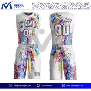 Ensemble de shorts en jersey de basket-ball à séchage rapide pour hommes, uniformes respirants personnalisés pour les matchs d'entraînement, vêtements d'équipe durables de grande taille, imprimés - Product Image 4