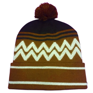 หมวกบีนนี่ถักไหมพรมคุณภาพสูงลายแจ็คการ์ดสำหรับฤดูหนาว พร้อมโลโก้สั่งทำ รุ่นใหม่ ขายดี ราคาถูก สำหรับผู้ใหญ่ - Product Image 3