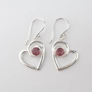 Boucles d'oreilles en rhodolite, plaquées or, argent sterling, bijoux fins faits à la main pour femmes, cadeau d'anniversaire - Product Image 6