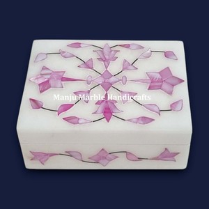 Hermoso diseño moderno, hermosa caja con incrustaciones de mármol de aspecto magnífico con nácar, caja total hecha a mano para regalos especiales de Ramdaan - Product Image 3