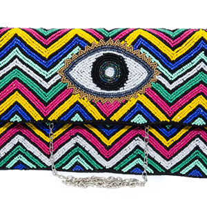 Lujo elegante hecho a mano con cuentas monederos y bolsos ojos formas estilo sobre accesorios de moda para bolsos de noche para mujeres - Product Image 4