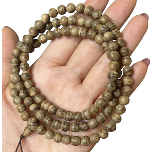 100% Pure Yoga Agarwood <b>Bracelets</b> with 108 <b>Beads</b> Wicker Handicraft <b>Wood</b> for Men and Women Made in Vietnam by Viet Nam Agarwood - Product Image 2
