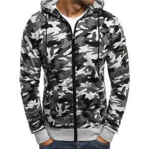 Breathable Red <b>Camo</b> Hoodies <b>Man</b> Zipper Long Sleeve Sweatshirt Pocket Hooded Custom Hoodies <b>Men's</b> <b>Jacket</b> Hoody - Product Image 2