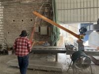 Machine automatique de flammage du granit, équipement de traitement de surface par flammage pour pierres