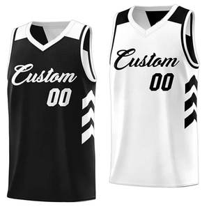 2025 ensemble de maillot de basket-ball réversible personnalisé de haute qualité respirant imprimé votre propre conception d'équipe Applique vêtements de basket-ball - Product Image 3
