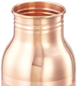 Botella de cobre artística Zig Zag Line Botella de agua elegante y elegante perfecta para hidratación Viajes Yoga Oficina Gimnasio DE LA India - Product Image 6