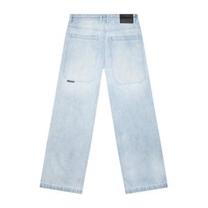 กางเกงยีนส์ขาตรงสำหรับผู้ชายซักกลางสไตล์ลำลองยอดนิยมสำหรับฤดูหนาว - Product Image 5