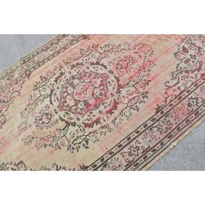 พรมขนแกะสีเบจสีแดงคลาสสิกขนาด5.4x8ฟุตงานเย็บปะสี่เหลี่ยมผืนผ้าสไตล์ตุรกีสำหรับห้องนั่งเล่นห้องโถงยางขนาด10มม. - Product Image 5