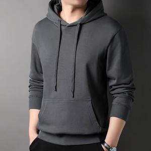 Sudadera con Capucha Personalizada de Doble Capa de 1000 g/m² para Hombre, Talla Grande, Gris, Tejido Grueso de Felpa Francesa, Hombros Caídos, Capucha Doble - Product Image 2