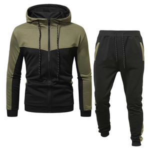 Survêtements décontractés pour hommes automne-hiver, grandes tailles, nouveau design, logo personnalisé, respirant, coupe-vent, polaire, couleur unie, écologique - Product Image 1