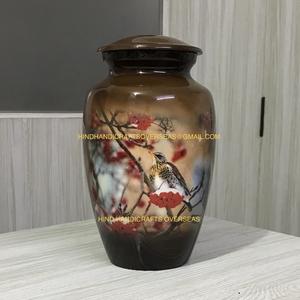 Urna clásica de aluminio de 10,5 pulgadas reconfortante acabado pintado cremación para adultos urna conmemorativa para cenizas decoración de restos humanos funerarios - Product Image 5