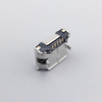 Connecteur Micro USB 5 broches femelle 5.9 SMT (technologie de montage en surface) à bord roulé pour port de charge USB