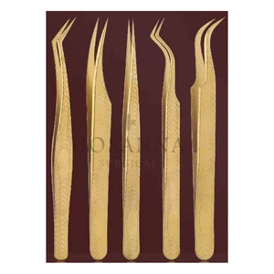 Precision Stainless Steel <b>Isolation</b> Tweezers for Eyelash Extensions and Eyebrow Shaping Slanted and Pointed Tips - Product Image 3