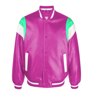 Veste de haute qualité personnalisée fermeture éclair surdimensionnée multicolore veste de moto Hip Hop Street Faux cuir veste pour homme - Product Image 5