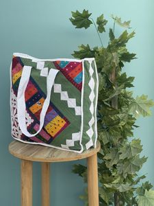 Wholesale Lot Handmade Cotton Quilted Tote <b>Bag</b> Womens <b>Patchwork</b> Printed Shopping <b>Bag</b> Grocery Beach <b>Bag</b> for Daily Use - Product Image 3