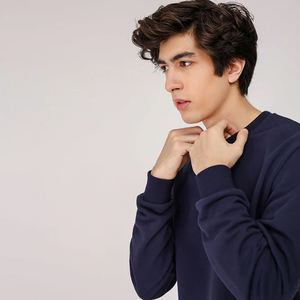 Sweat-shirt pour homme de haute qualité, à manches longues, à col rond, à épaules tombantes, avec logo personnalisé imprimé, nouvelle arrivée - Product Image 4