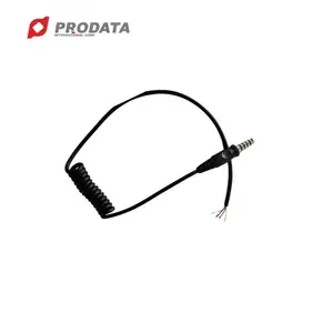 2464 28AWG 5 Pole To Open Spiral Pigtail PU Cable