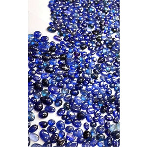 964 Uds Bangkok zafiro azul 7-11mm cabujón ovalado 1980 CT lote Iroc ventas alta calidad glassfilled zafiro piedra preciosa piedra suelta - Product Image 4