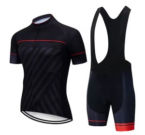 Maillot de cyclisme deux pièces personnalisé de la meilleure qualité, vêtements de cyclisme sublimés à séchage rapide, nom de l'équipe OEM, maillot court, cuissard à bretelles pour hommes - Product Image 3