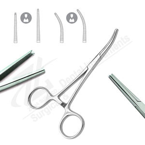 Kocher คีมห้ามเลือดสแตนเลส13ซม. ชุดเครื่องมือผ่าตัดทางทันตกรรมแบบตรงและโค้ง - Product Image 1
