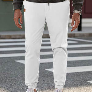 Pantalones de chándal de algodón 100% de nuevo estilo para hombre, pantalones de chándal informales de cintura media con cintura elástica ligera, logotipo al por mayor - Product Image 5