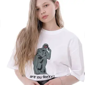 Ropa de moda coreana DORKY PANIC DISORDER LE PENSEUR CAMISETA BLANCA M de Lotte Duty Free