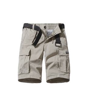 Shorts Cargo Décontractés en Coton Tricoté pour Hommes, Taille Mi-Haute Élastique, Respirants, avec Fermeture Éclair, Coupe Ample, Multi-Poches, Longueur Sous le Genou - Vente en Gros - Product Image 3
