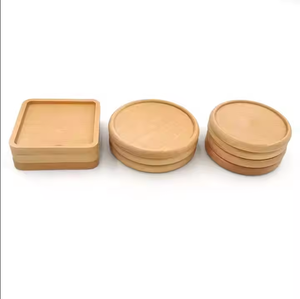 Sous-verres en bois de noix écologiques Tapis de tasse sculpté sur mesure Sous-verre de thé par Crescent Crafts Wood Craft Mat & Pads - Product Image 2