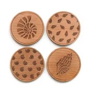 Customized <b>Wooden</b> <b>Coaster</b> for Tableware Decoration Hot Selling Wood <b>Coaster</b> Best 4 Piece Set With Customized Printing - Product Image 1