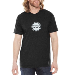 T-shirt en coton polyéster à manches courtes, col rond, coupe ajustée, couleur rouge, avec logo personnalisé - Product Image 4