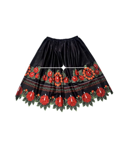 Jupe en coton brodée florale pour femmes Jupe brodée florale mexicaine: Fiesta Latina Fashion Skirt Mexican - Product Image 5