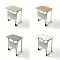 Bureau d'école moderne ARSU, table en bois, chaise durable avec revêtement en poudre, design minimaliste pour salle de classe, usage commercial, garantie 2 ans