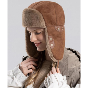 Gorro de hombre con solapa para el cuello, gorros de invierno cálidos, gorro de calavera con orejeras a prueba de viento - Product Image 2