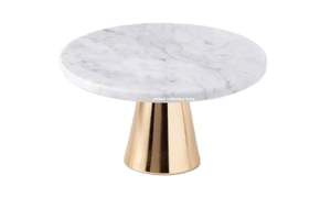 ที่ตั้งเค้กหินอ่อนพรีเมี่ยมทำด้วยมือโลหะทนทานพร้อมคุณสมบัติการตกแต่งที่ทันสมัยสำหรับการนำเสนอเค้กที่ดีที่สุดของคุณ - Product Image 6