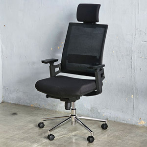 HOM1085-01 Chaise de bureau ergonomique pivotante avec dossier en maille et appui-tête, chaise de personnel minimaliste réglable pour la maison, le bureau ou l'atelier, en tissu durable avec mousse PU - Product Image 3