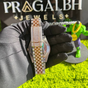 Montre Hip Hop sur mesure PJ pour hommes avec pierres en moissanite entièrement sertie Mouvement automatique et grand cadran Bijoux - Product Image 4