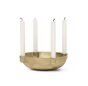 Brass Candle sticks Holder round stand solid Brass shiny polished handmade top Quality wholesale supplier